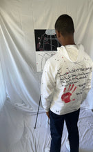 Load image into Gallery viewer, 1OF1 Painted &quot;I Vow&quot; Zip Up Jacket - White
