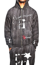 Load image into Gallery viewer, StarForeva Zip-Up Jacket Drip Dye 1 -Black
