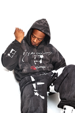 Load image into Gallery viewer, StarForeva Hoodie Drip Dye 1 -Black
