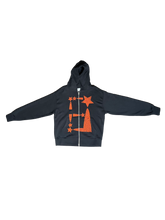 Load image into Gallery viewer, StarForeva Rhinestone Zip-Up Jacket -Black
