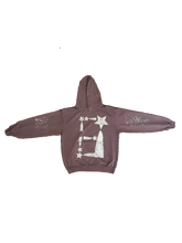 Load image into Gallery viewer, StarForeva Rhinestone Hoodie -Chocolate Brown
