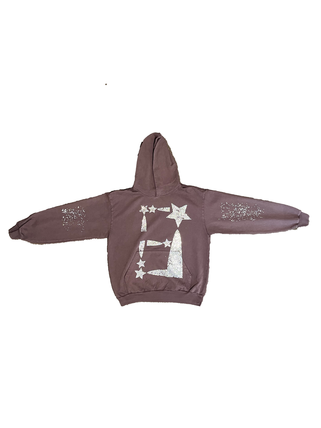 StarForeva Rhinestone Hoodie -Chocolate Brown