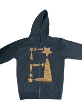 Load image into Gallery viewer, StarForeva Rhinestone Zip-Up Jacket -Black
