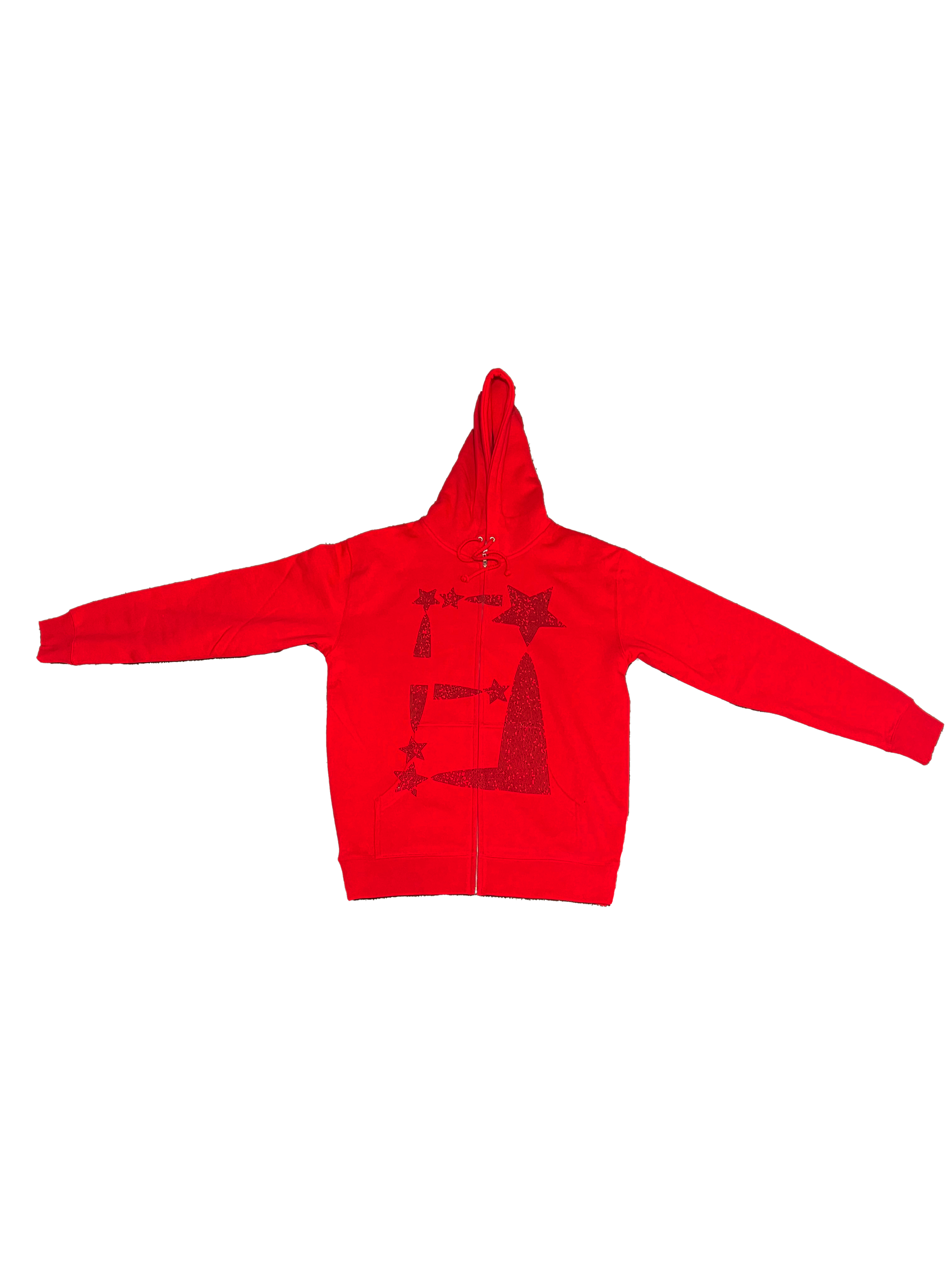 StarForeva Rhinestone Zip-Up Jacket -Red – Forever Gone Beat