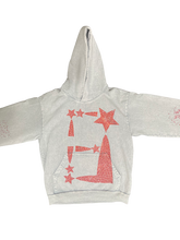 Load image into Gallery viewer, StarForeva Rhinestone Hoodie -Mineral Wash Ice Gray
