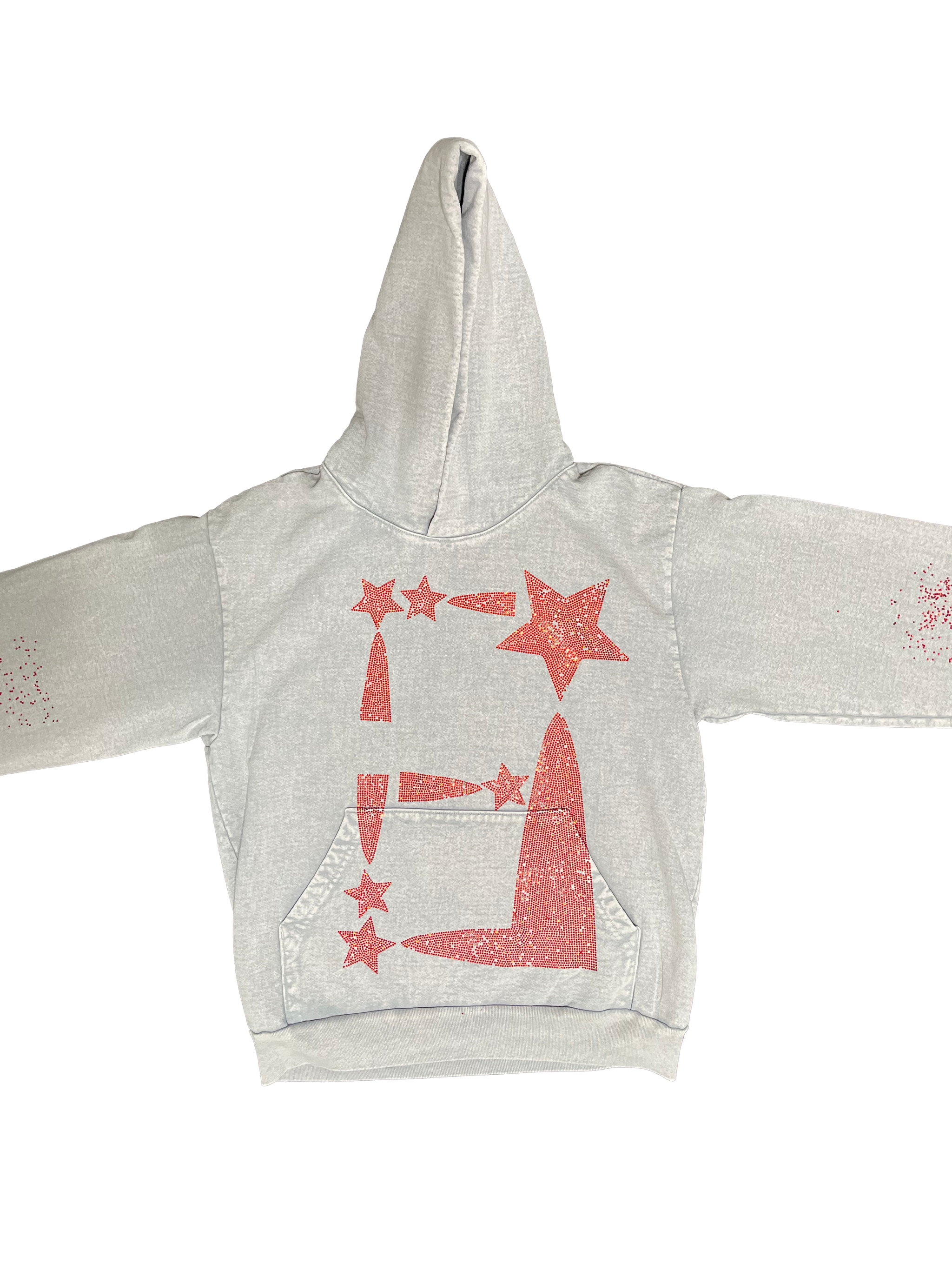 StarForeva Rhinestone Hoodie -Mineral Wash Ice Gray – Forever Gone 