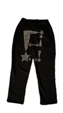 Load image into Gallery viewer, StarForeva Rhinestone Sweatpants -Black
