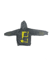 Load image into Gallery viewer, StarForeva Rhinestone Hoodie -Mineral Wash Carbon Black
