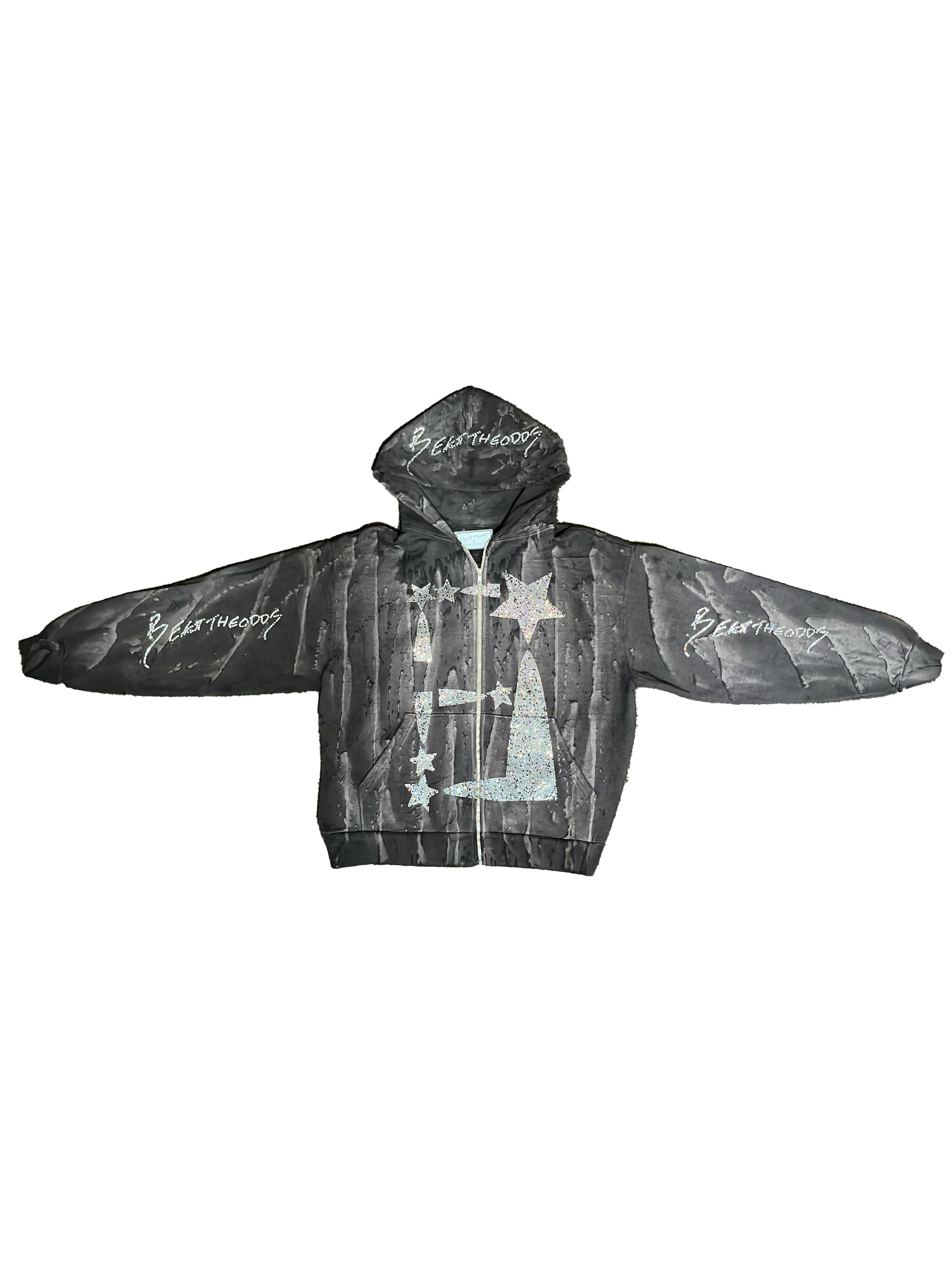 BTO StarForeva Zip-Up Jacket -Black Drip Dye – Forever Gone