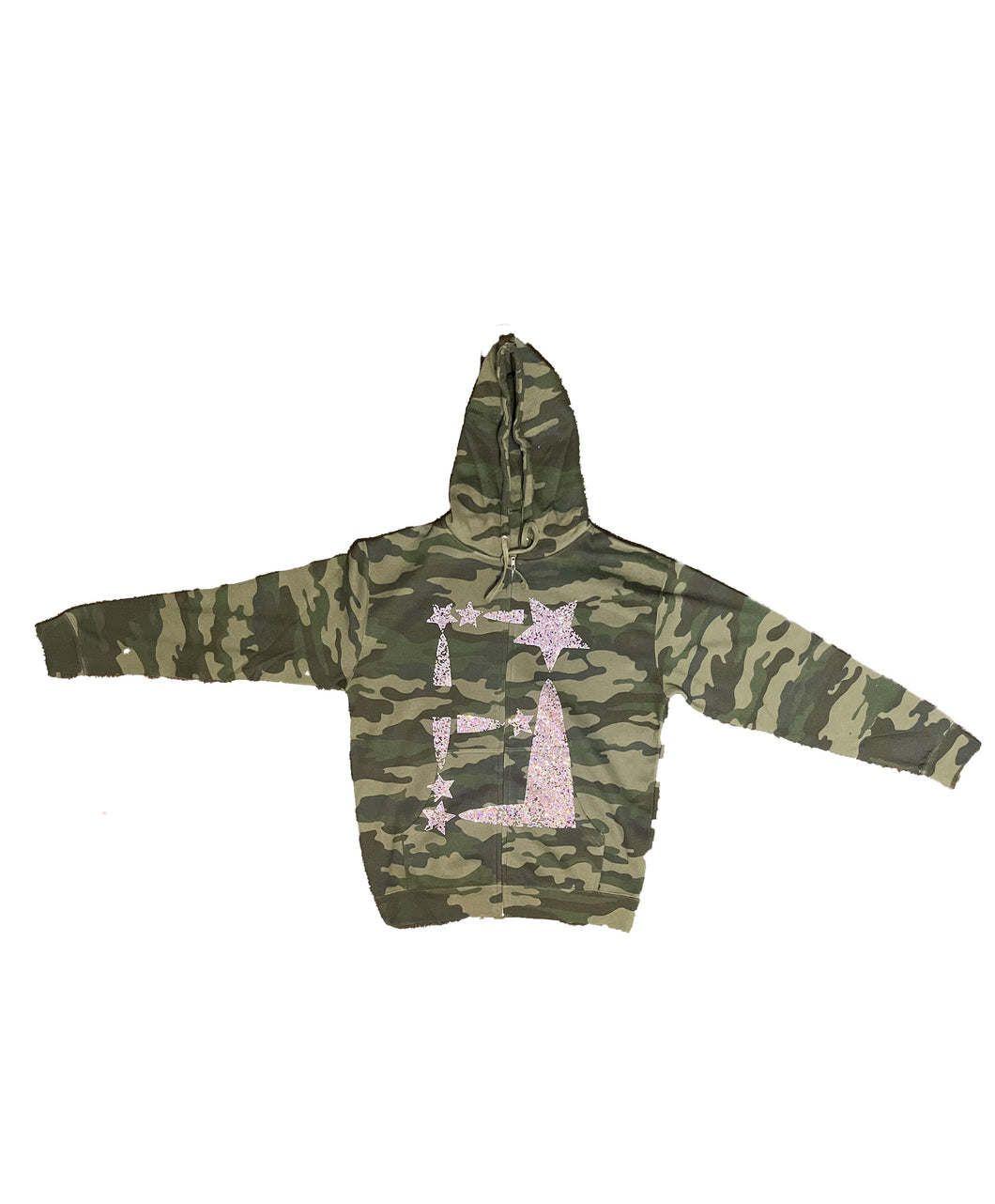 StarForeva Rhinestone Jacket -Camouflage Green