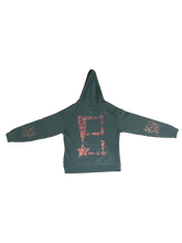 Load image into Gallery viewer, StarForeva Rhinestone Hoodie -Pine Green
