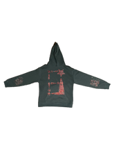 Load image into Gallery viewer, StarForeva Rhinestone Hoodie -Pine Green
