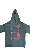 Load image into Gallery viewer, StarForeva Rhinestone Hoodie -Pine Green
