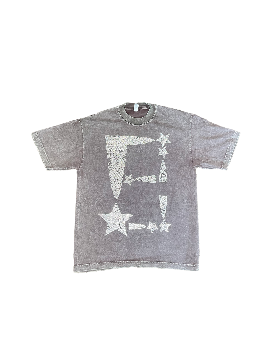 StarForeva Rhinestone Shirt-CoCoa Brown