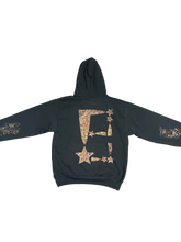 Load image into Gallery viewer, StarForeva Rhinestone Hoodie -Multicolored Black
