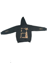 Load image into Gallery viewer, StarForeva Rhinestone Hoodie -Multicolored Black
