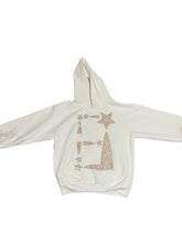 Load image into Gallery viewer, StarForeva Rhinestone Hoodie -Multicolored White
