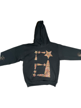 Load image into Gallery viewer, StarForeva Rhinestone Hoodie -Multicolored Black
