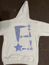 Load and play video in Gallery viewer, StarForeva Rhinestone Hoodie -Nantucket B&amp;W
