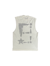 Load image into Gallery viewer, StarForeva Rhinestone Sleeveless Tank -Off White
