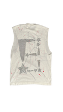 Load image into Gallery viewer, StarForeva Rhinestone Painted Sleeveless Tank -Off White
