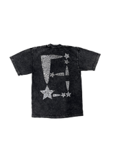 Load image into Gallery viewer, StarForeva Rhinestone Shirt -Carbon Black
