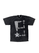 Load image into Gallery viewer, StarForeva Rhinestone Shirt -Carbon Black
