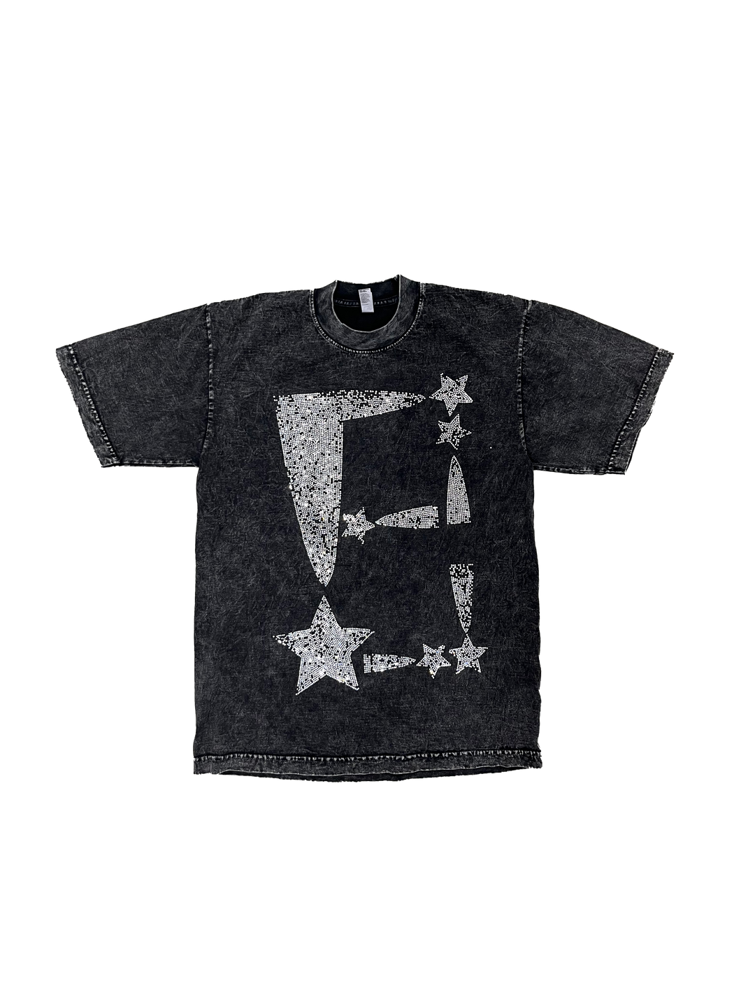 StarForeva Rhinestone Shirt -Carbon Black