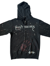 Load image into Gallery viewer, 1OF1 Painted &quot;I Vow&quot; Zip-Up Jacket - Black
