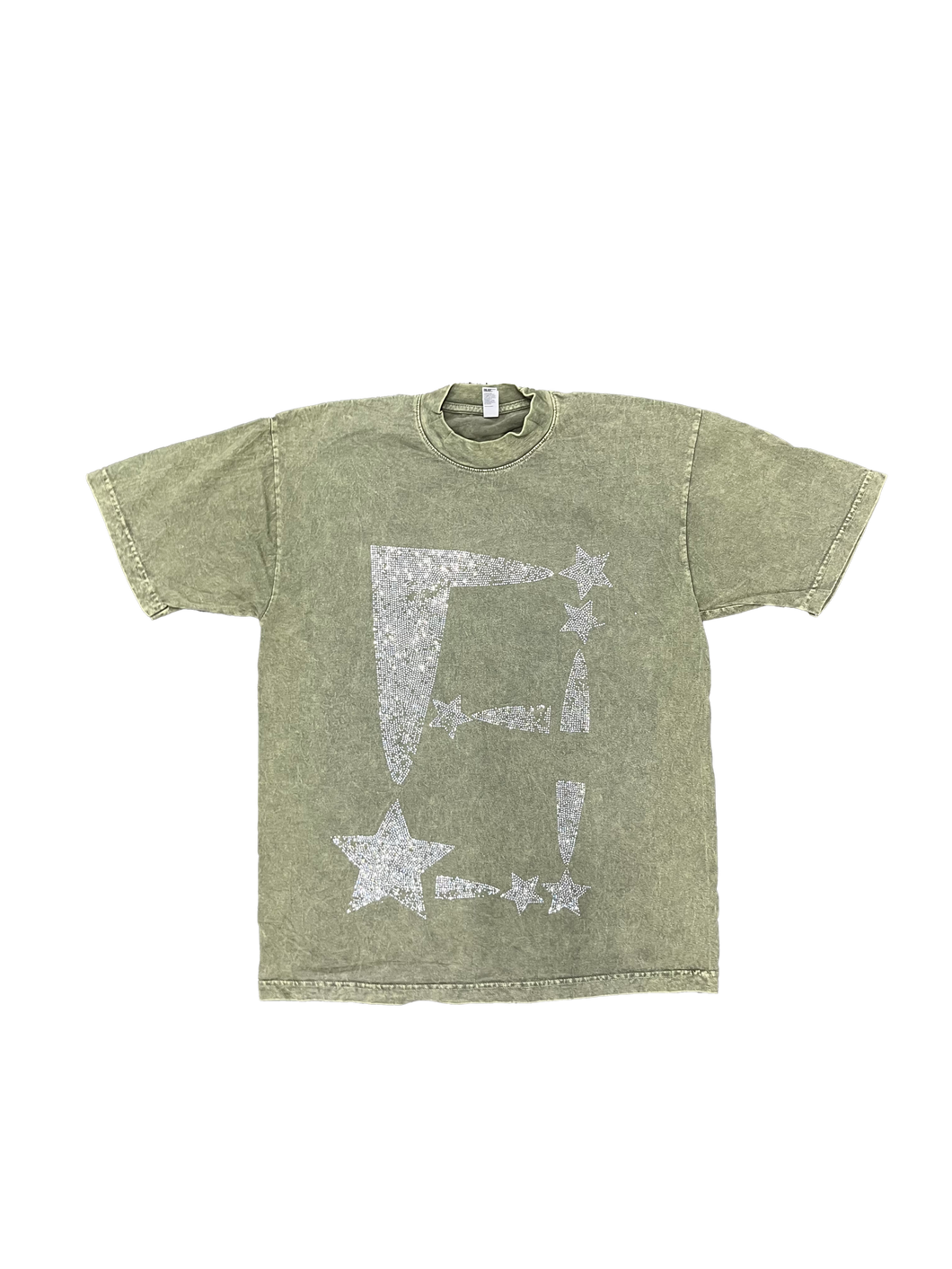 StarForeva Rhinestone Shirt -Matcha Green