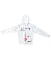 Load image into Gallery viewer, 1OF1 Painted &quot;I Vow&quot; Zip Up Jacket - White
